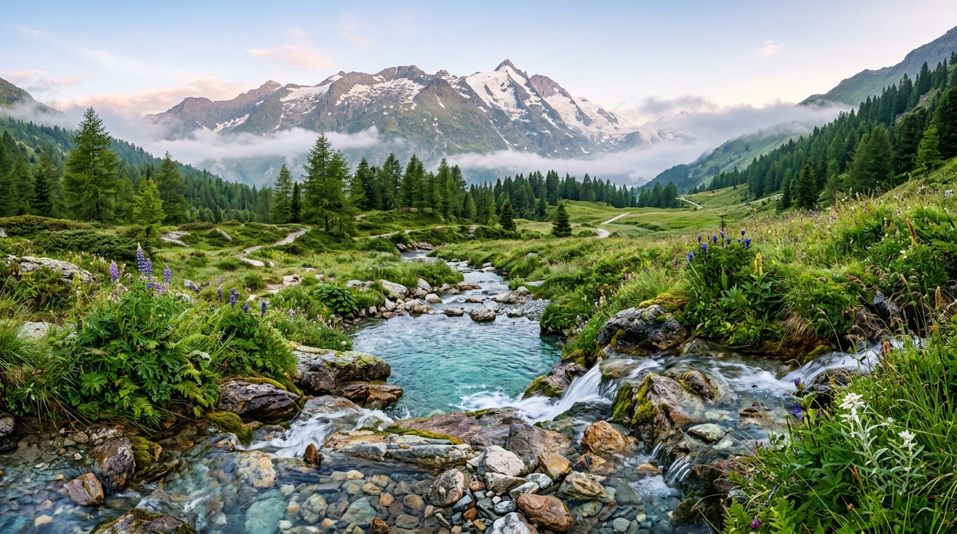 Pristine Alpine Spring Source